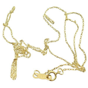 Dainty Solid 18K National Chain Co 18 Inch Necklace/Pendant Chain .54 grams New